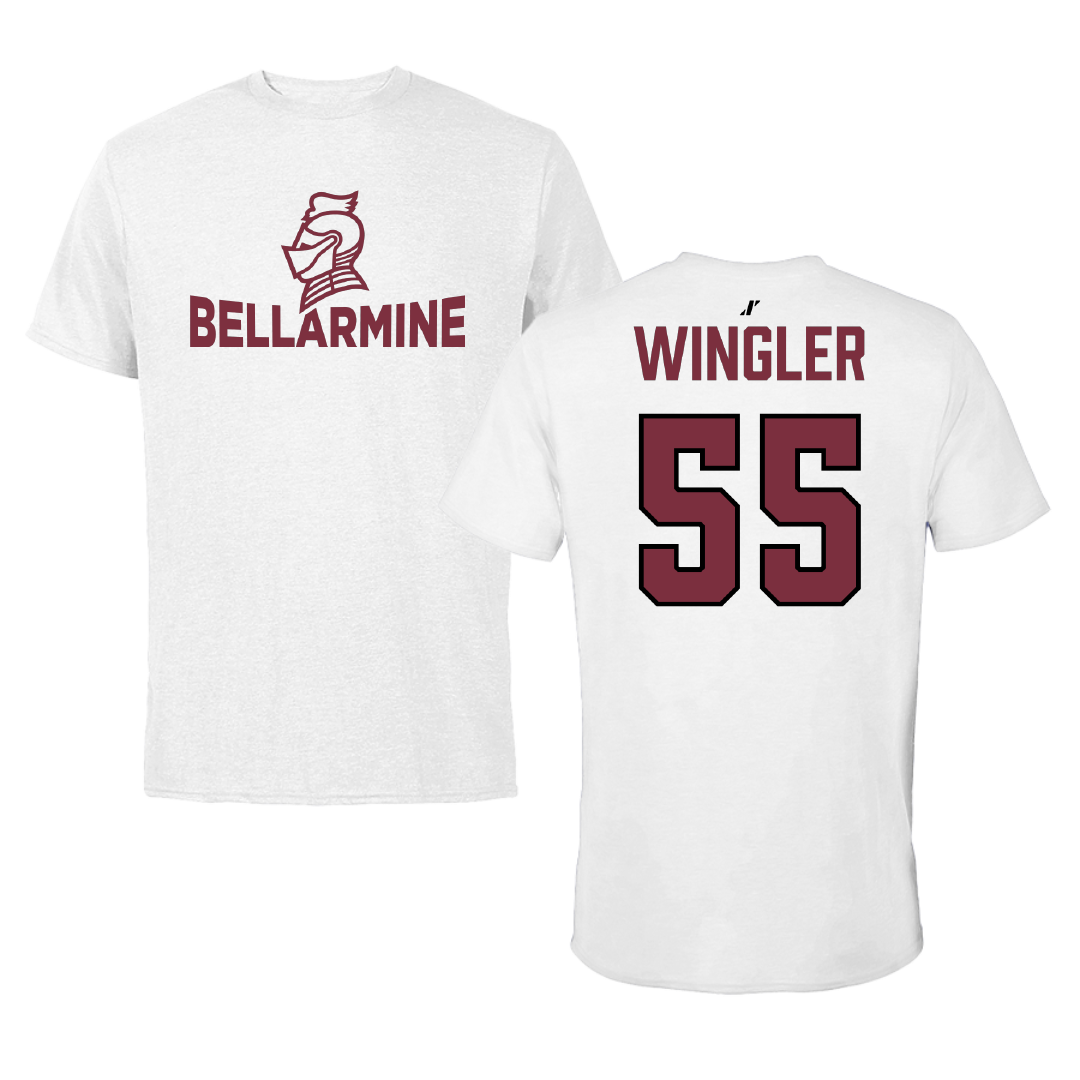 Bellarmine University Basketball (W) White Performance Tee - #55 Kendall Wingler