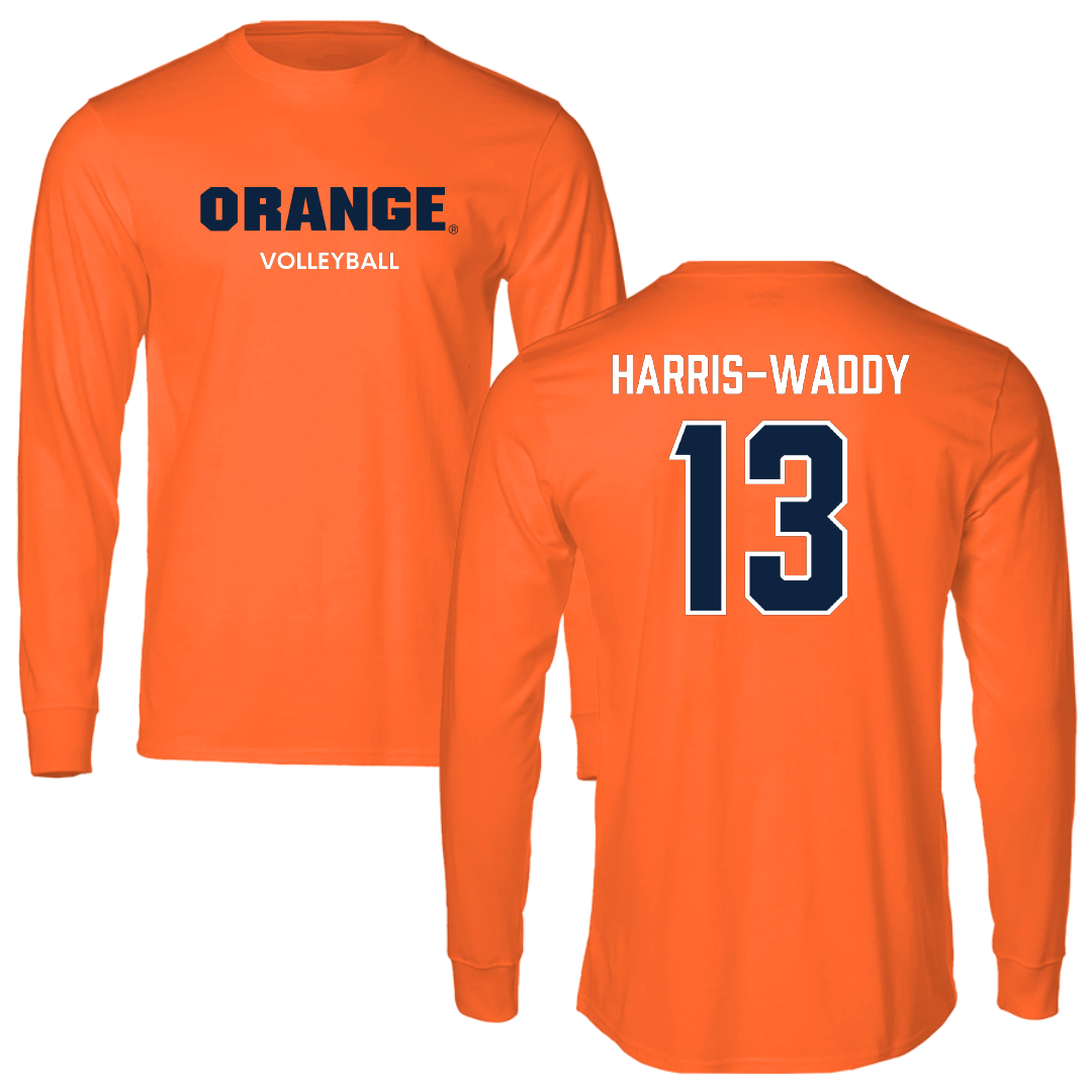 Syracuse University Volleyball (W) Orange Long Sleeve - #13 Zharia Harris-Waddy