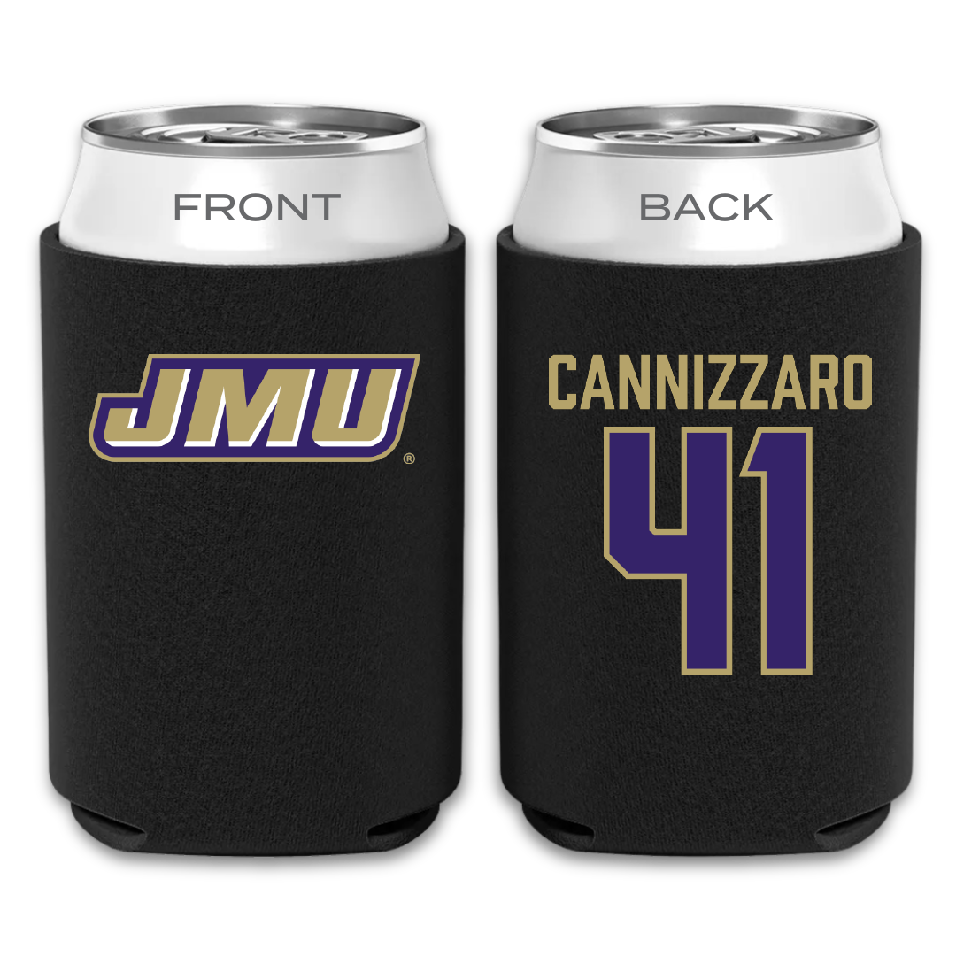 James Madison University Baseball Black Can Cooler - #41 Jack Cannizzaro