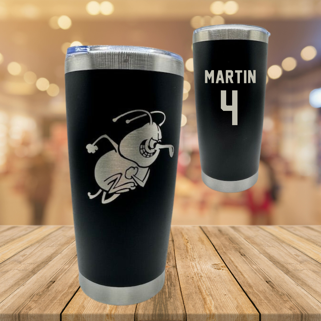 University of Arkansas-Monticello Softball Black Stainless Steel Tumbler - #4 Makenzie Martin