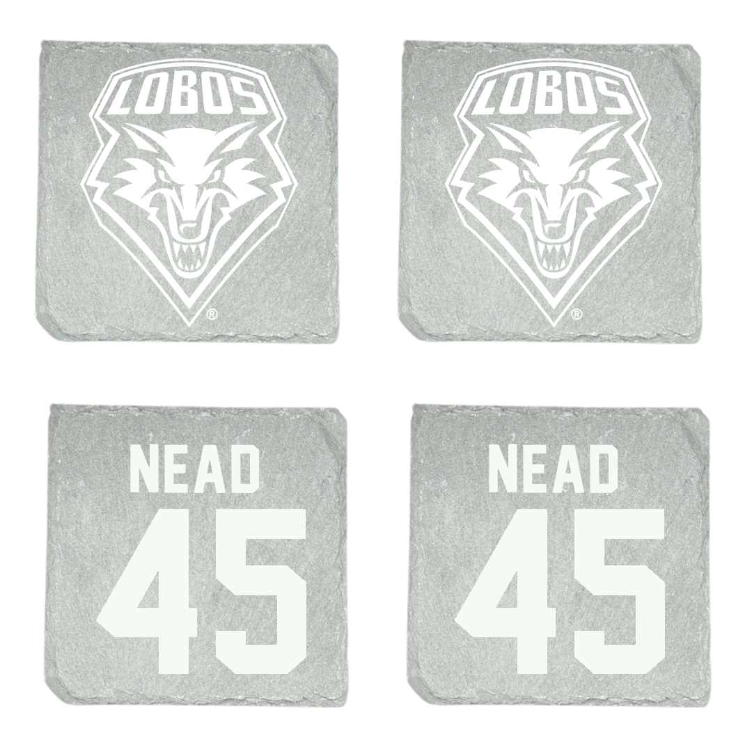 University of New Mexico Football Stone Coaster (4 Pack)  - #45 Keayen Nead