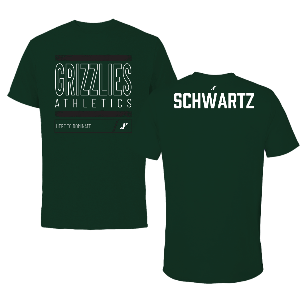 Adams State University Football Forest Green Dominate Performance Tee - Jason Schwartz