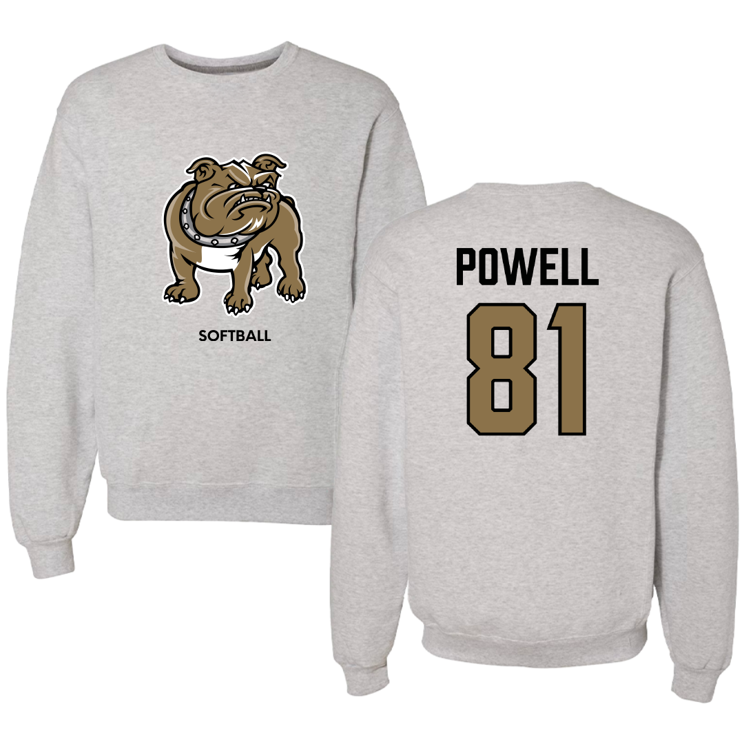 Bryant University Softball Light Gray Crewneck - #81 Lexi Powell