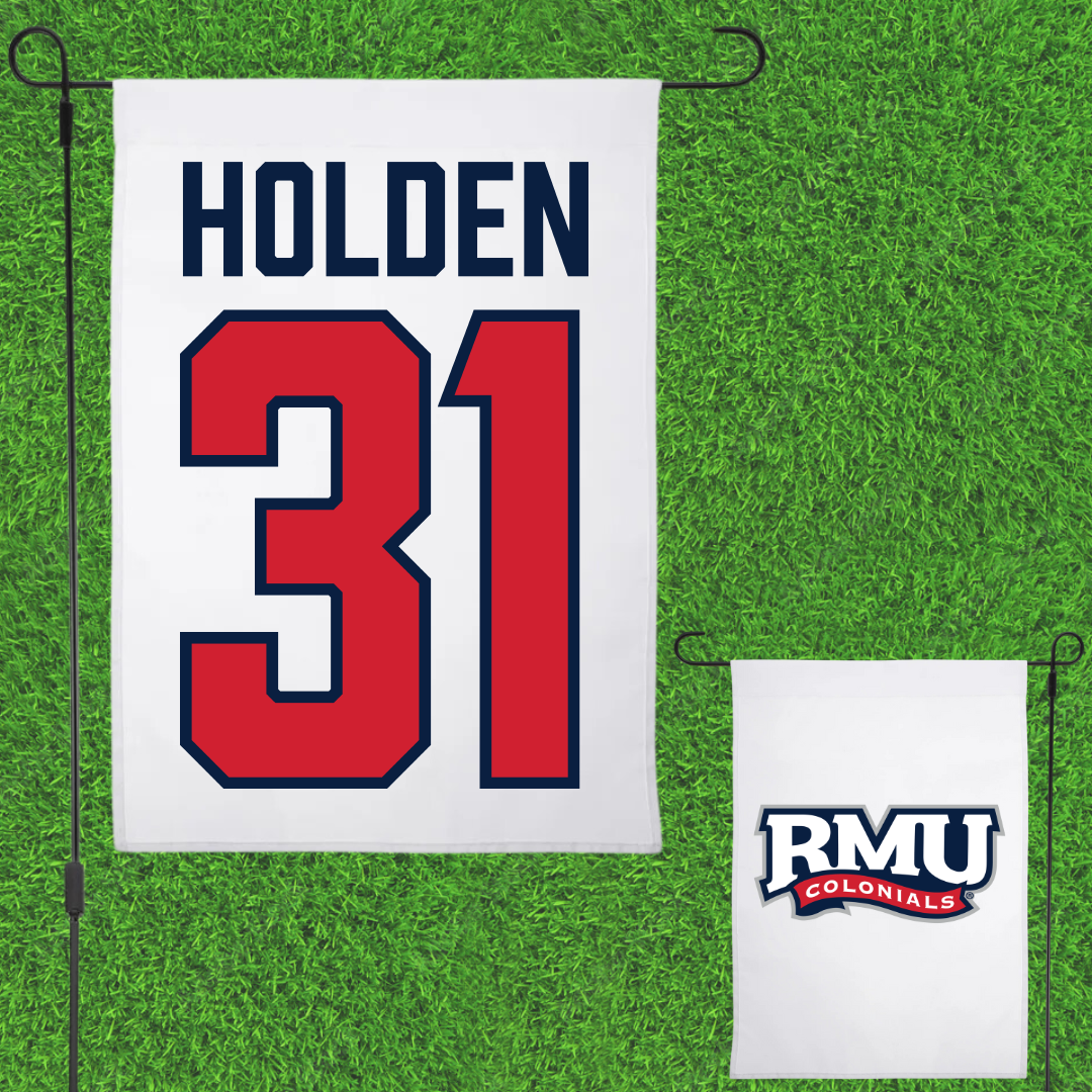 Robert Morris University Lacrosse White Garden Flag - #31 Elliot Holden