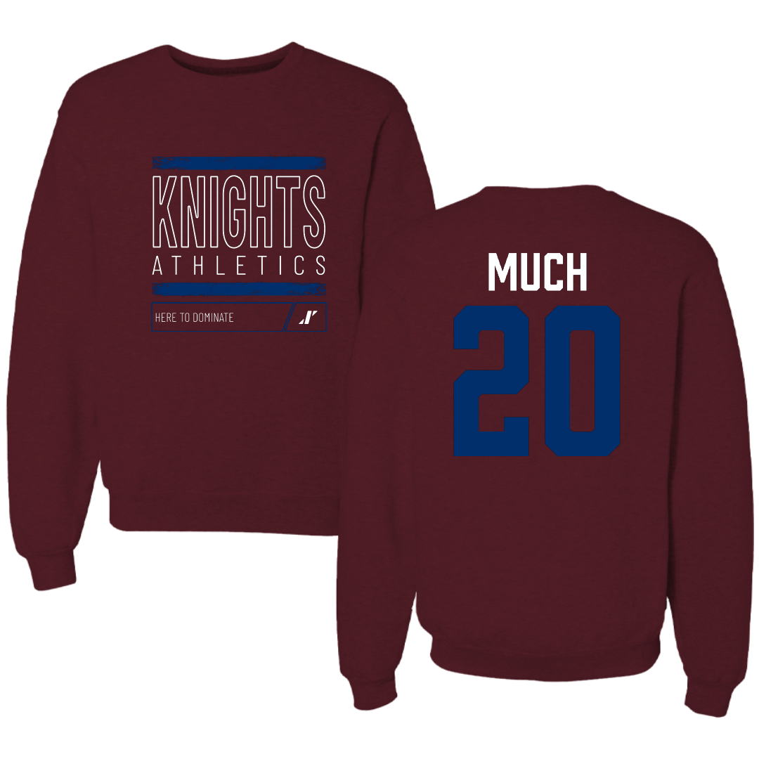 Fairleigh Dickinson University-Metropolitan Campus Volleyball Maroon Dominate Crewneck - #20 Jessica Much