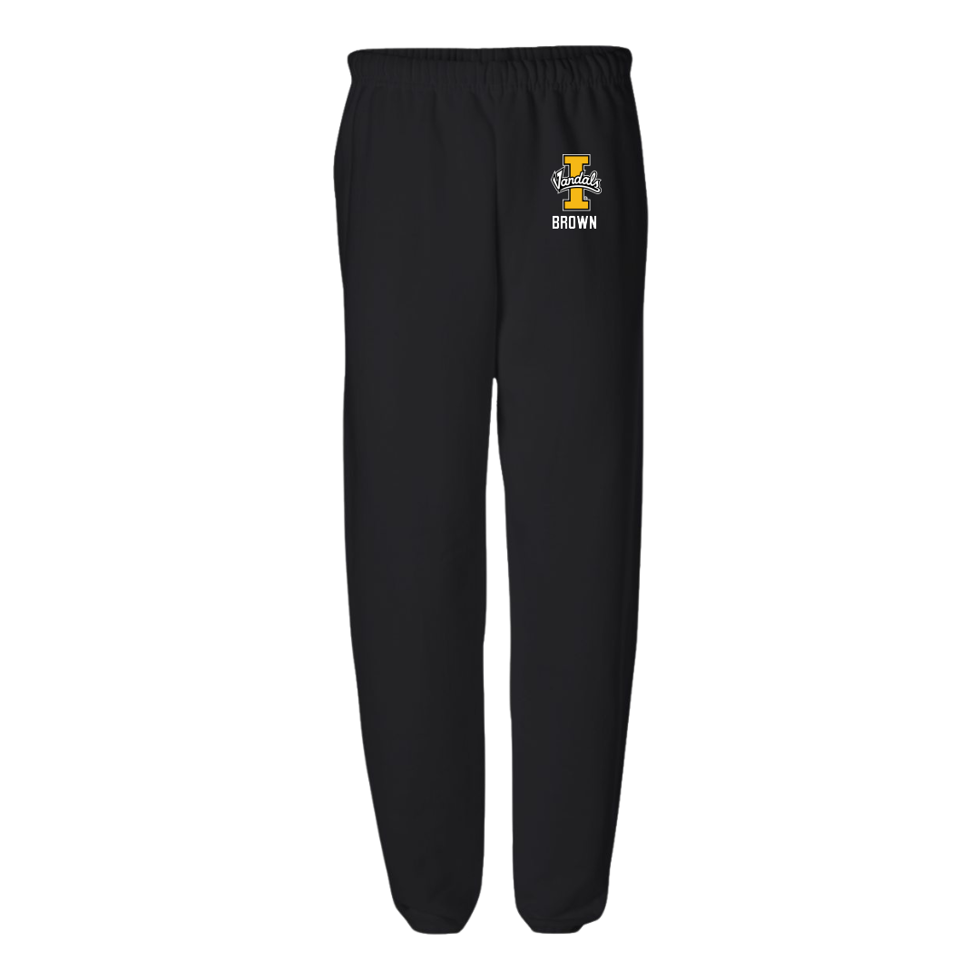 University of Idaho Football Black Sweatpants - #93 Sam Brown