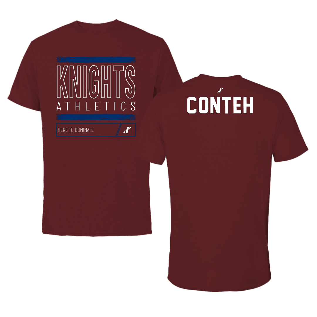 Fairleigh Dickinson University-Metropolitan Campus TF and XC Maroon Dominate Performance Tee - Ekuyami Conteh