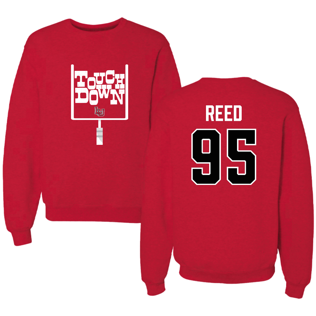 Lamar University Football Red Touchdown Crewneck - #95 Makhi Reed
