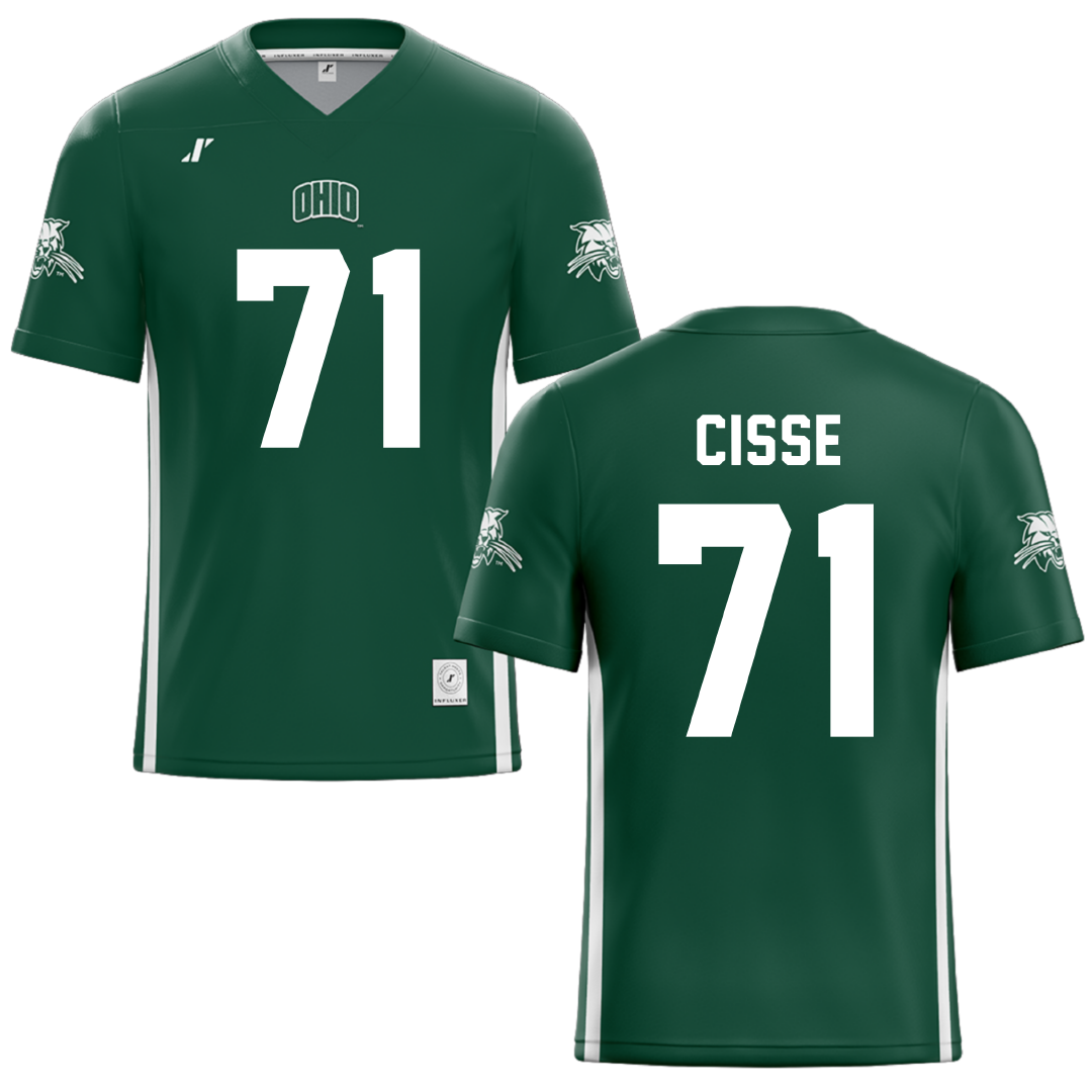 Ohio University Green Football Jersey - #71 Tigana Cisse