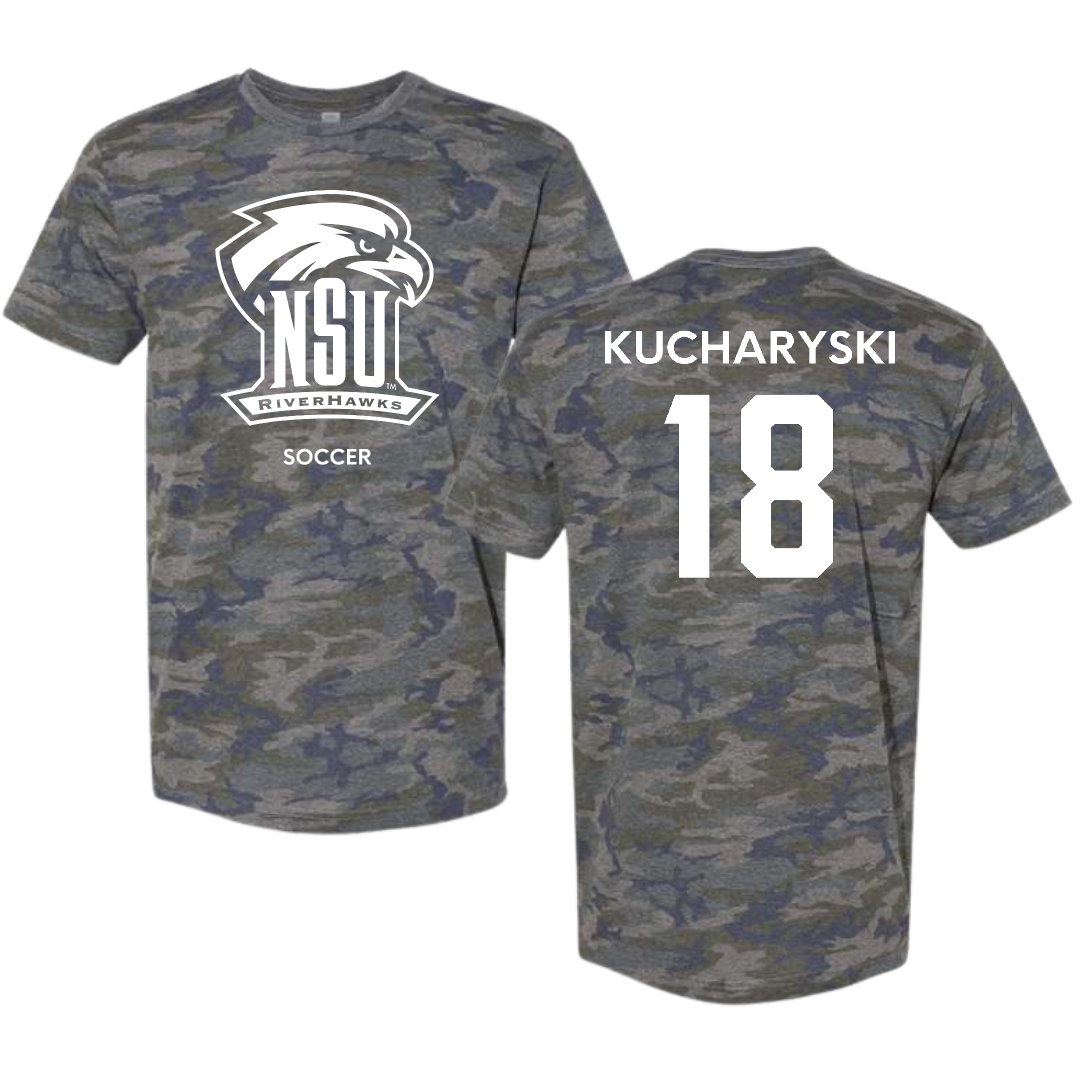 Northeastern State University Soccer (W) Vintage Camo Tee - #18 Olivia Kucharyski