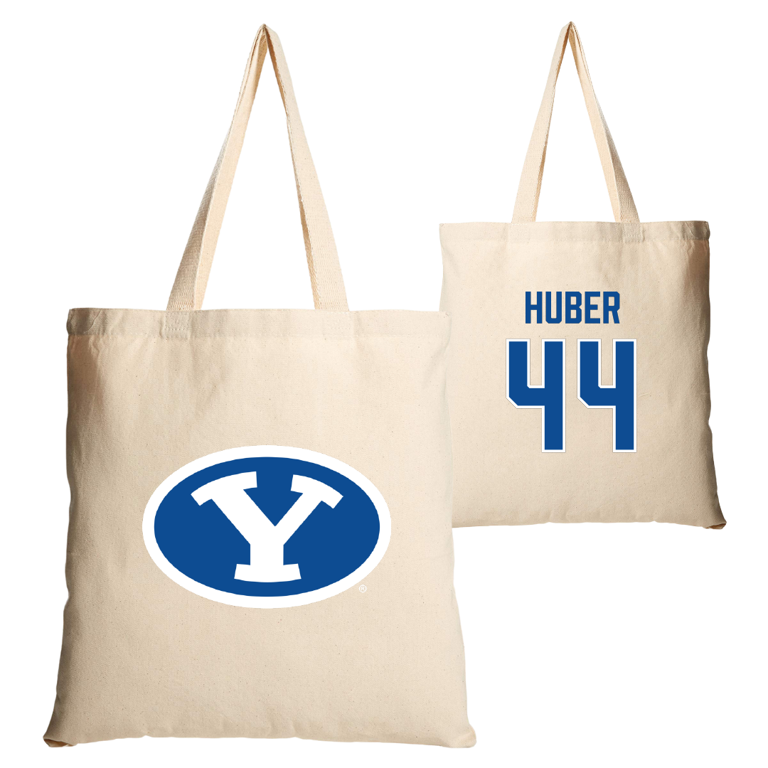 Brigham Young University Softball Tan Canvas Tote Bag - #44 Hina Huber