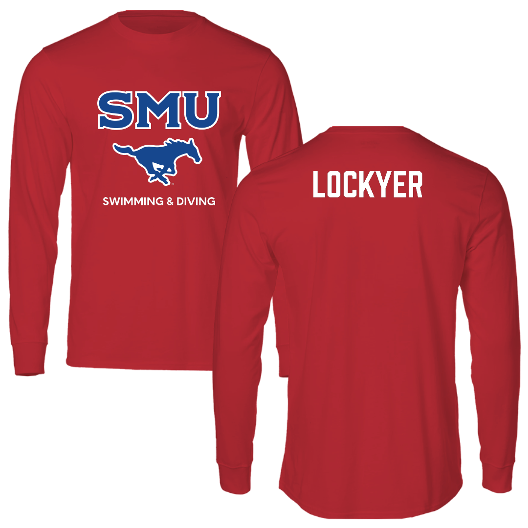 Southern Methodist University Swimming & Diving Red Long Sleeve - Hannah Lockyer