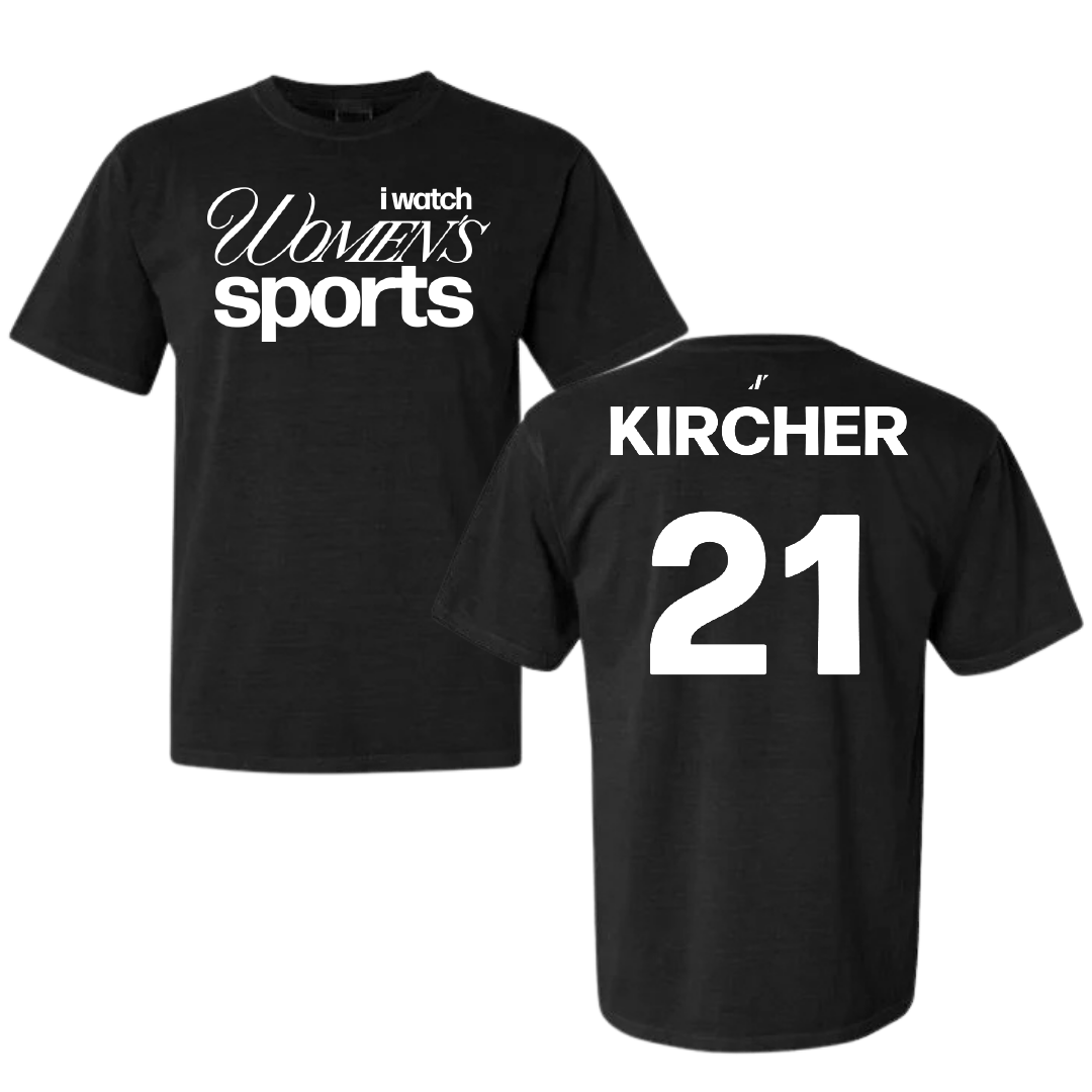 Fairleigh Dickinson University-Metropolitan Campus Volleyball Black WHM Comfort Colors Tee - #21 Gillian Kircher