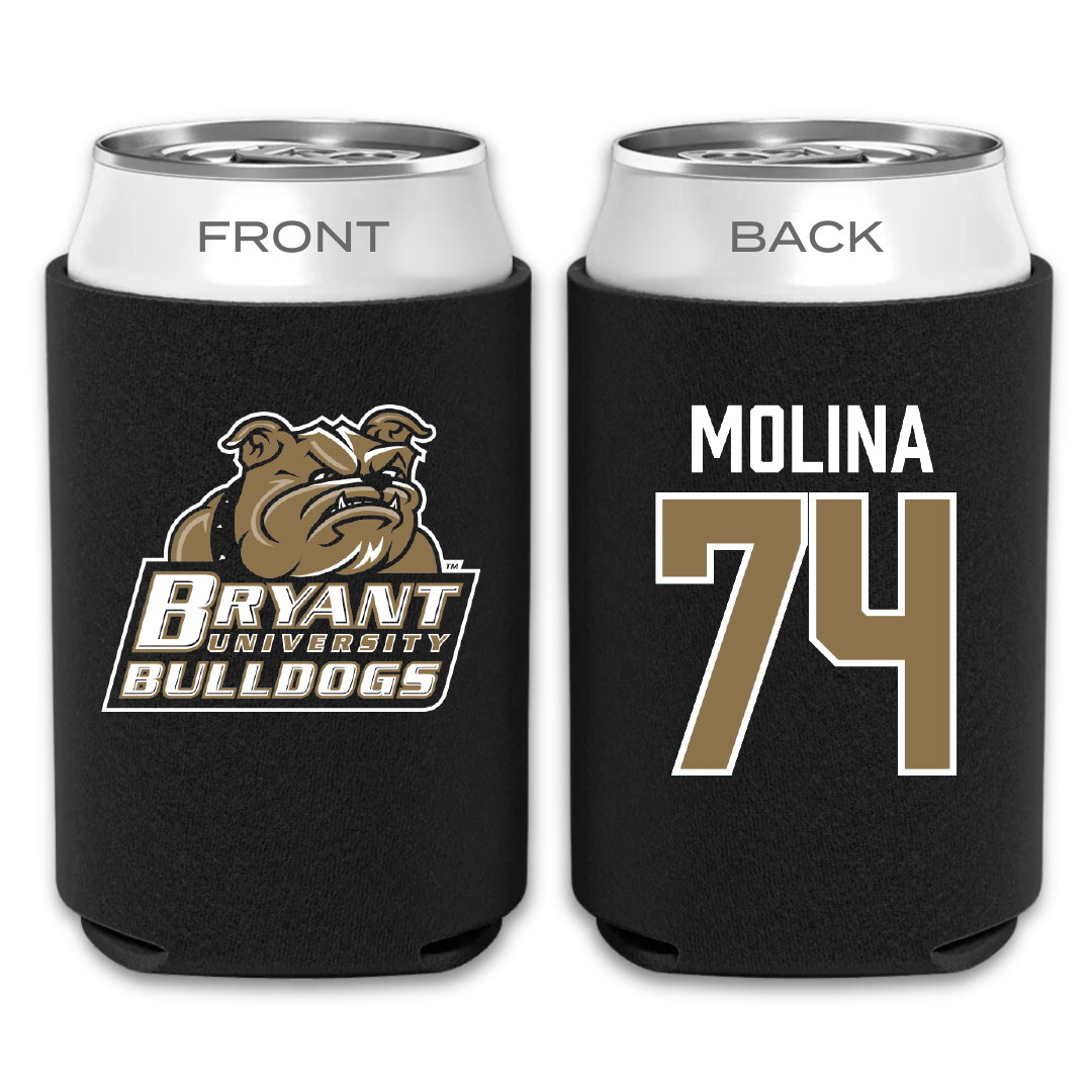 Bryant University Football Black Can Cooler - #74 Nick Molina
