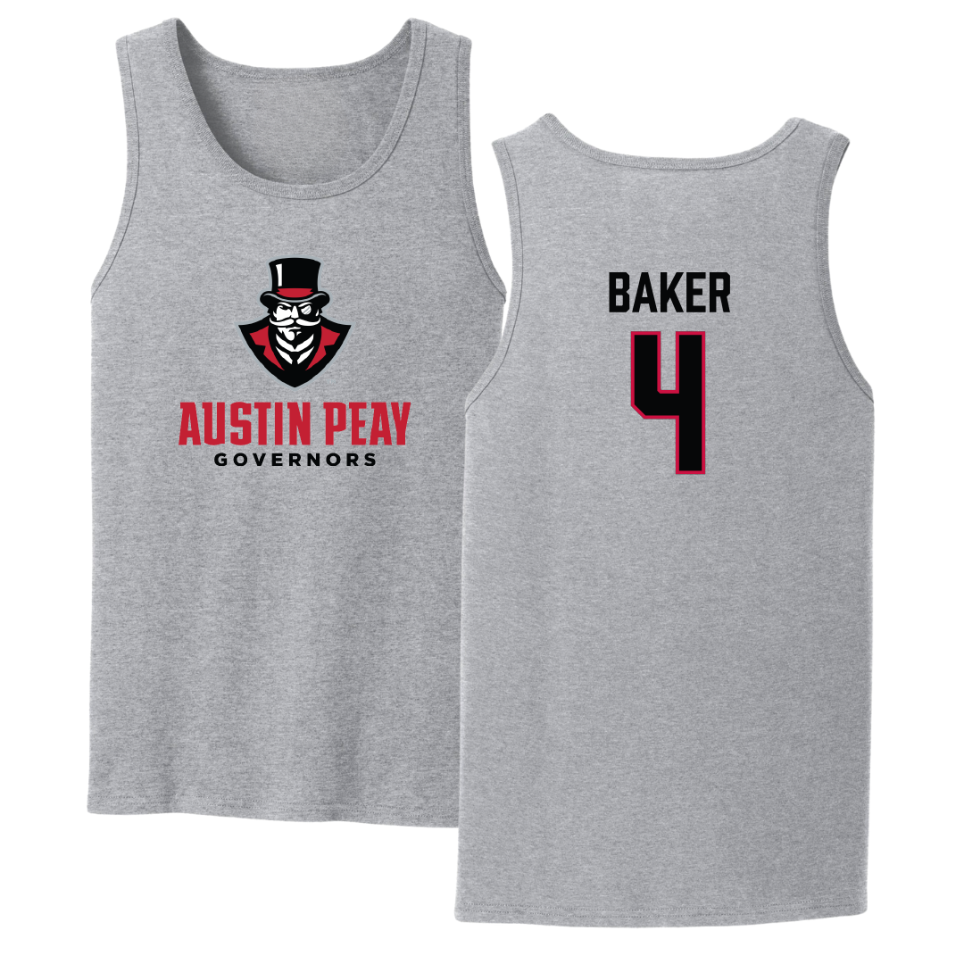 Austin Peay State University Softball Sport Gray Tank Top - #4 Emilee Baker