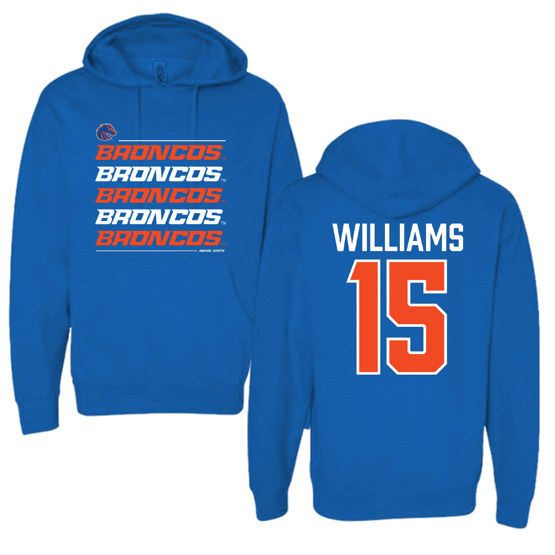 Boise State University Football Blue General Hoodie - #15 Malakai Williams