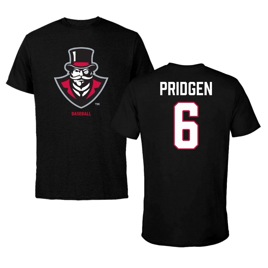 Austin Peay State University Baseball Black Tee - #6 Paris Pridgen