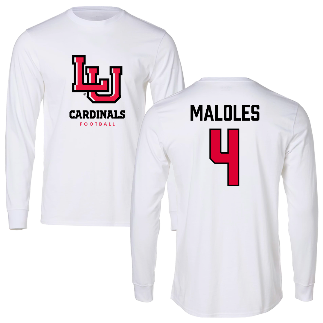 Lamar University Football White Long Sleeve - #4 Royce Maloles