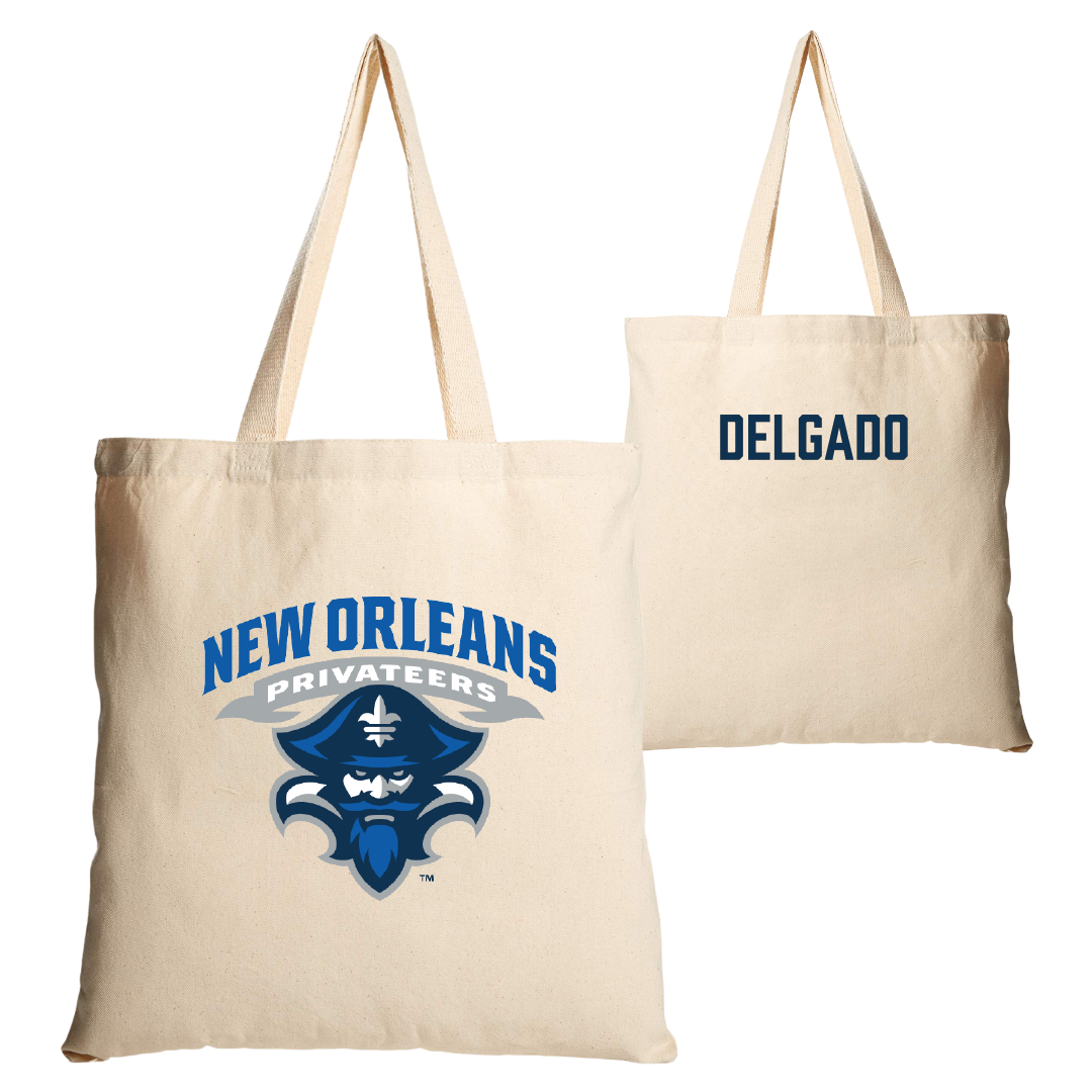 University of New Orleans TF and XC Tan Canvas Tote Bag - Antonio Delgado