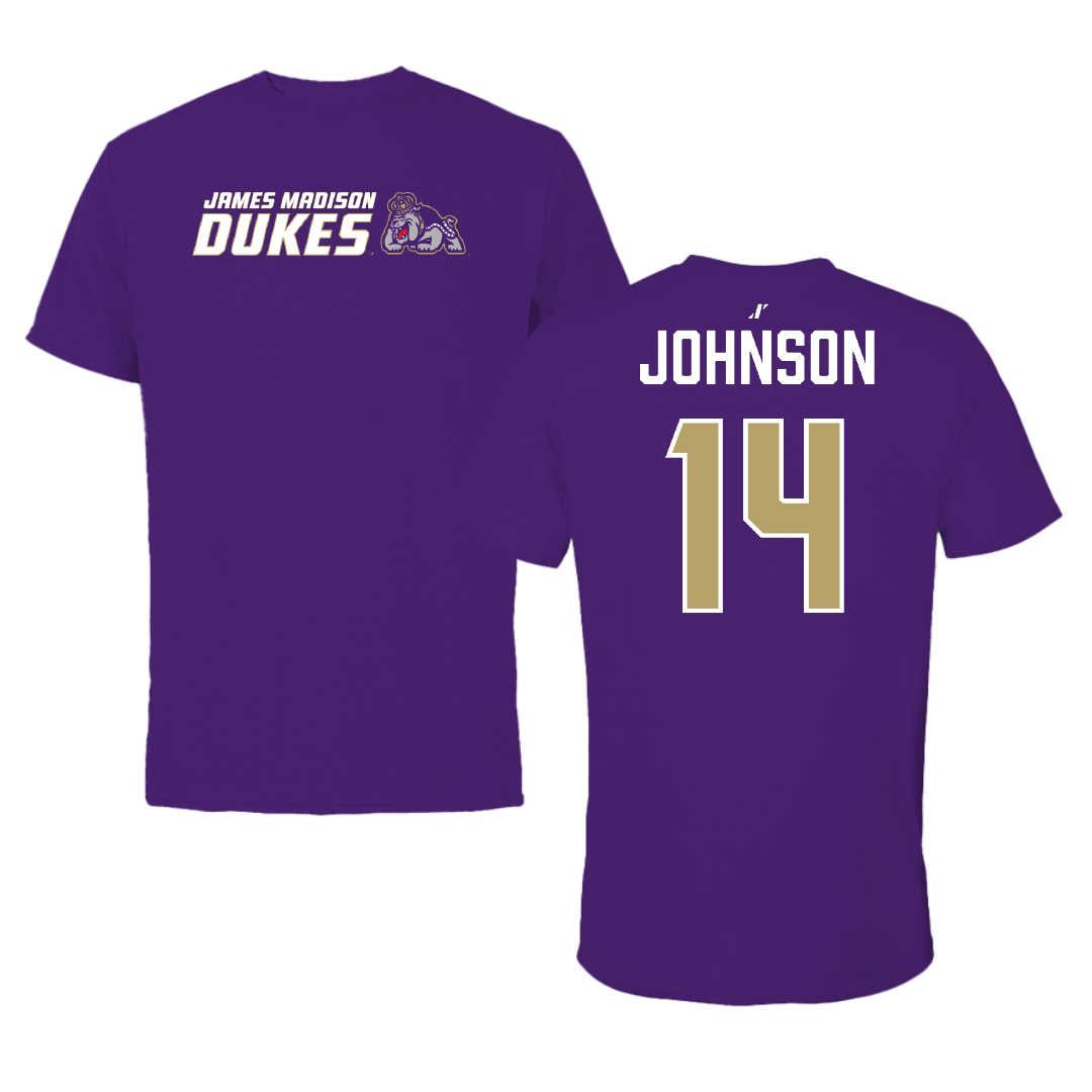 James Madison University Softball Purple General Tee - #14 Taylor Johnson