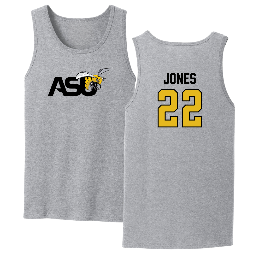 Alabama State University Soccer Sport Gray Tank Top - #22 Summer Jones
