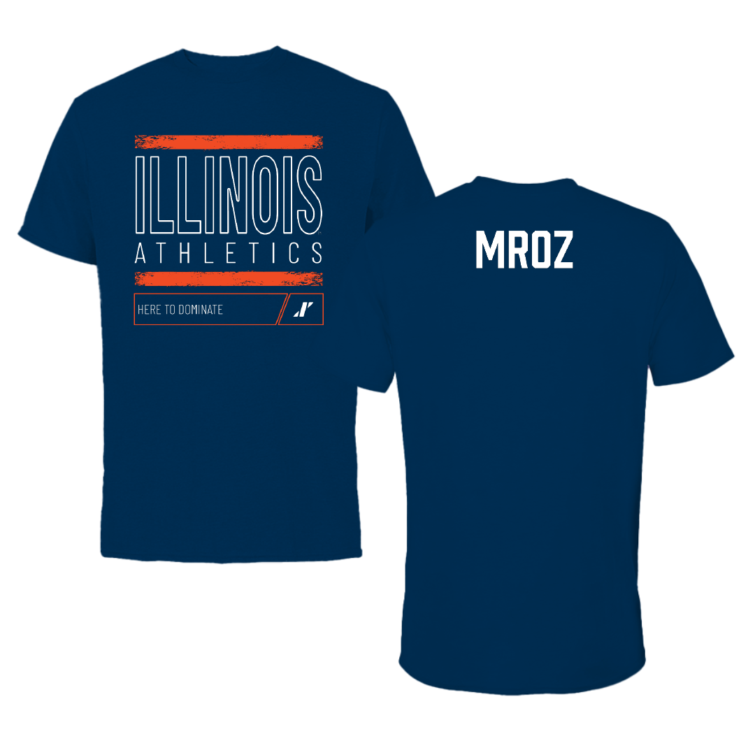 University of Illinois Tennis Navy Dominate Tee - William Mroz