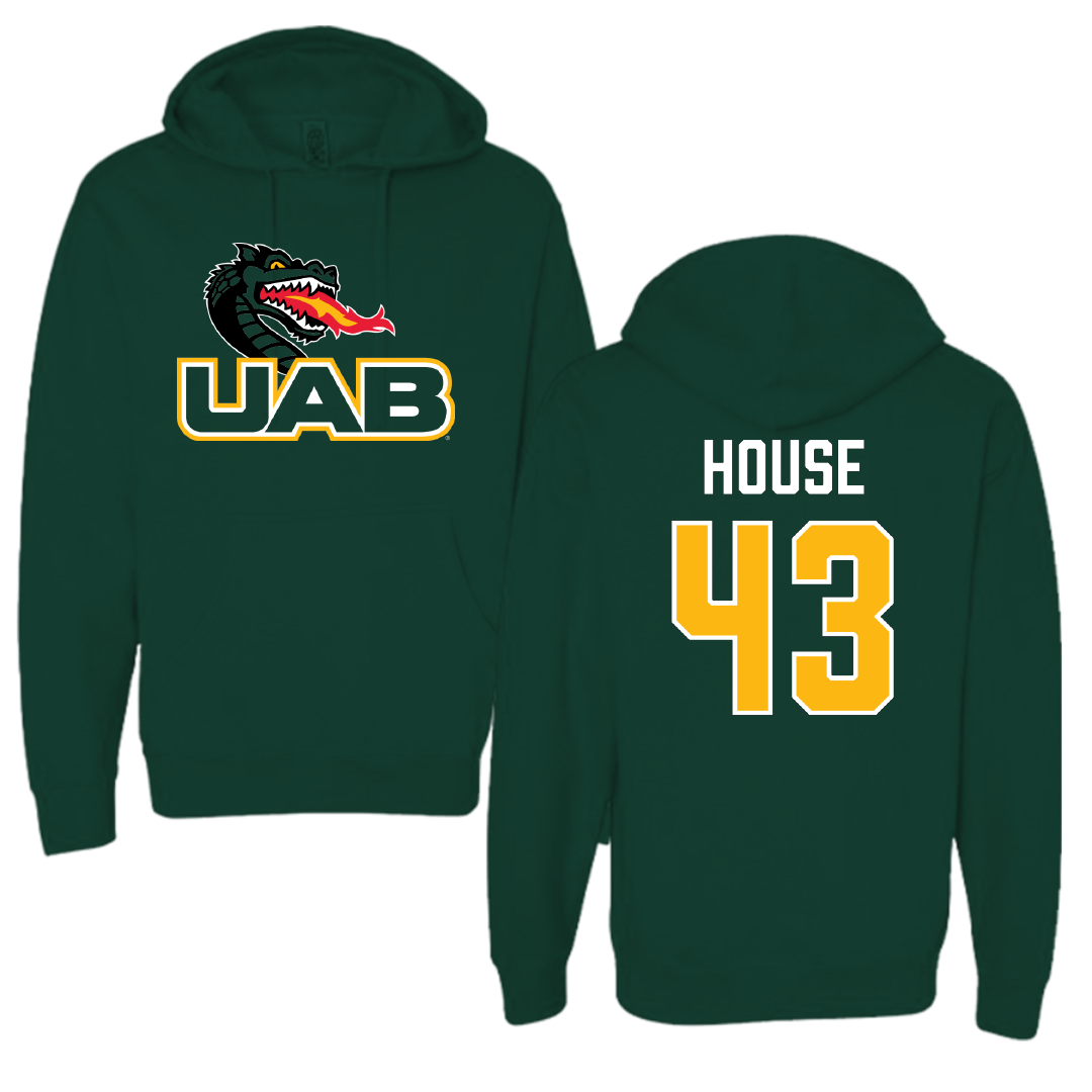 University of Alabama at Birmingham Baseball Forest Green Hoodie - #43 Brooks House