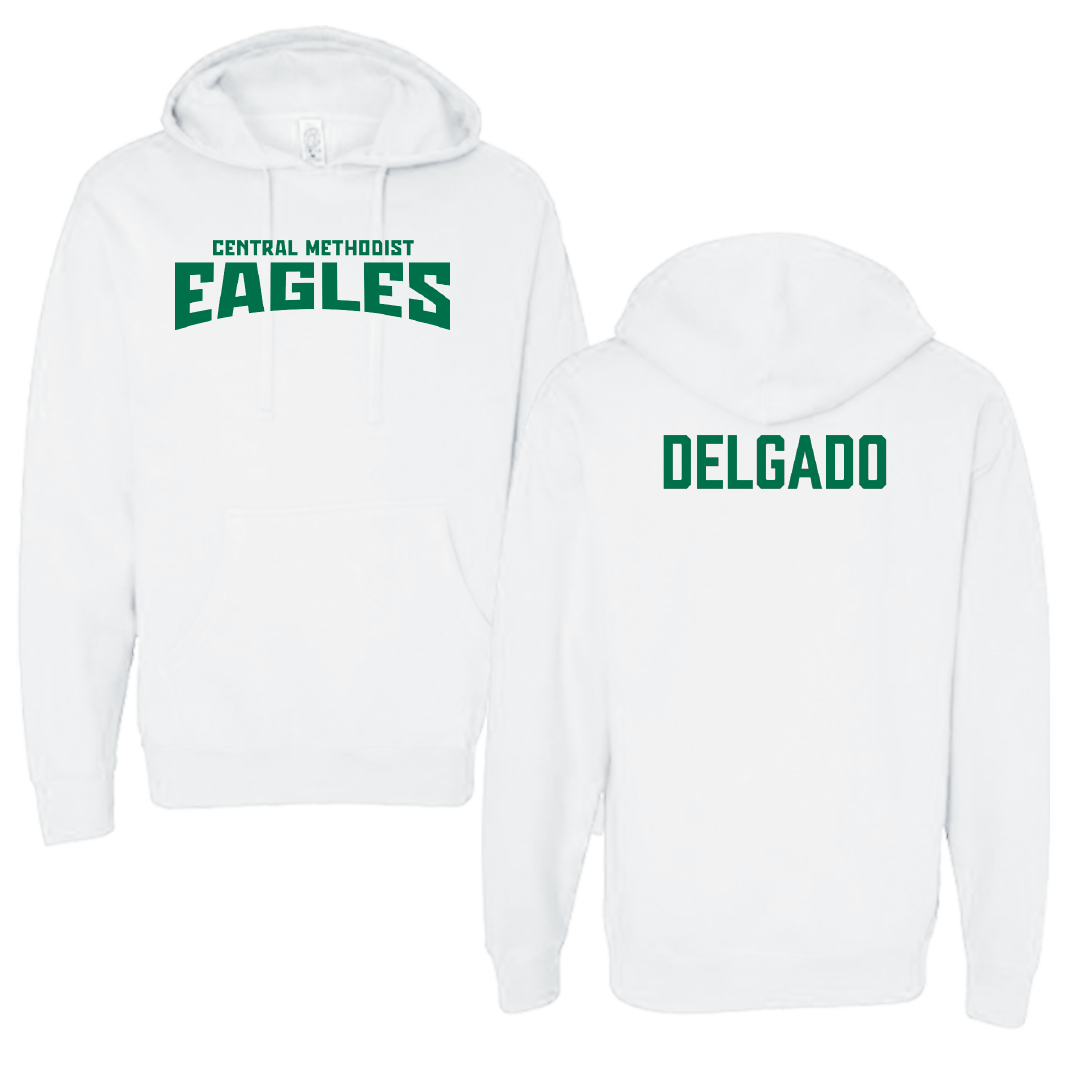 Central Methodist University Football White Classic Hoodie - Antonio Delgado
