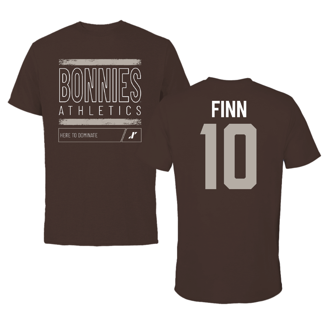 St. Bonaventure University Baseball Brown Dominate Tee - #10 Bobby Finn