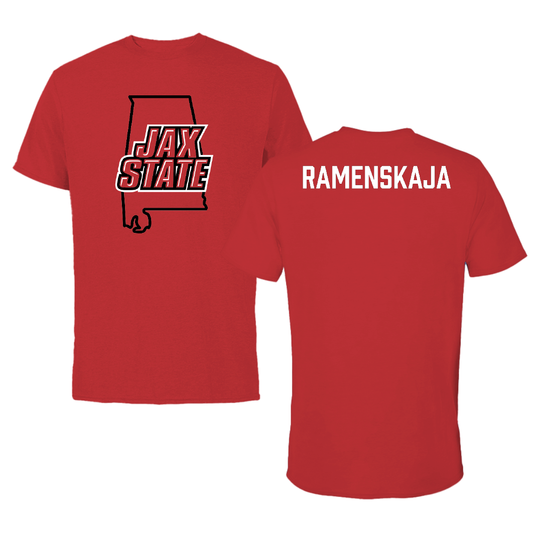 Jacksonville State University Tennis Red State Tee - Polina Ramenskaja