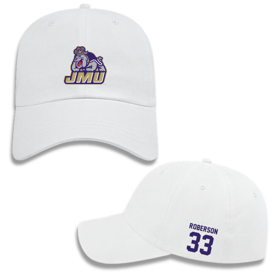 James Madison University Basketball (M) White Hat - #33 Jerrell Roberson