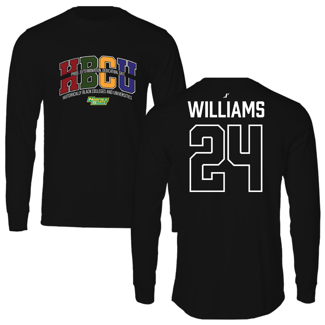 Norfolk State University Basketball Black HBCU Long Sleeve - #24 Da'naijah Williams