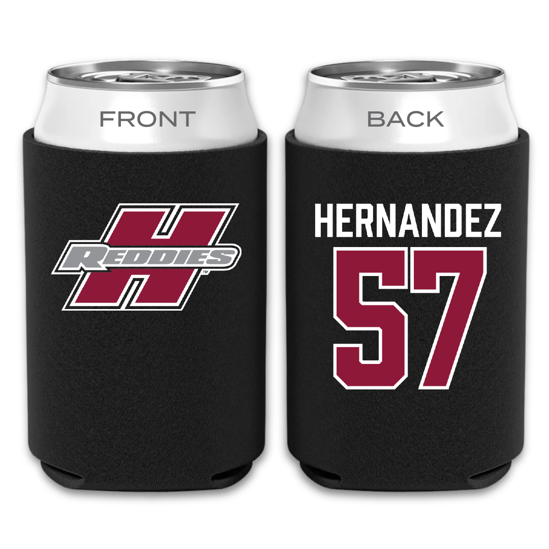 Henderson State University Football Black Can Cooler - #57 Gabe Hernandez