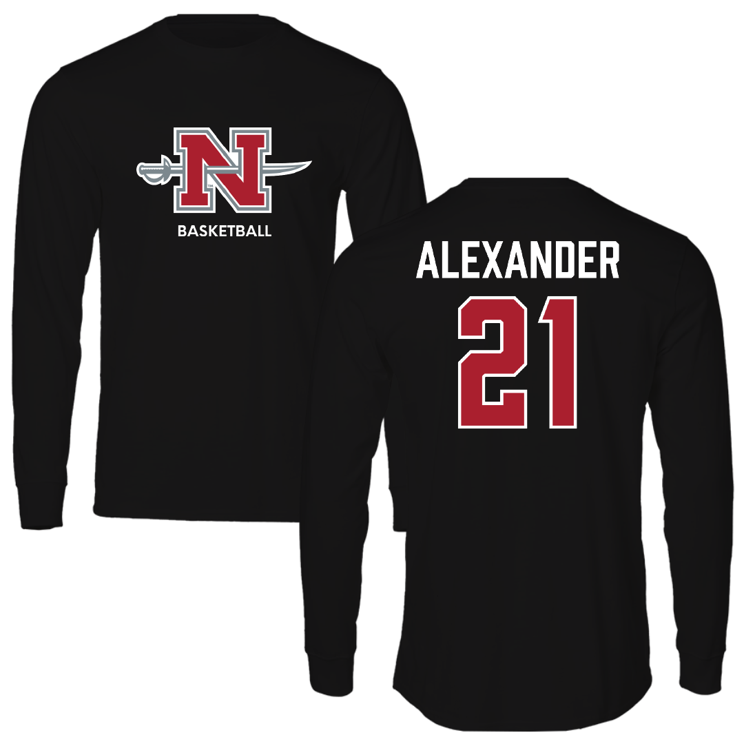 Nicholls State University Basketball (W) Black Mascot Long Sleeve - #21 Lexi Alexander