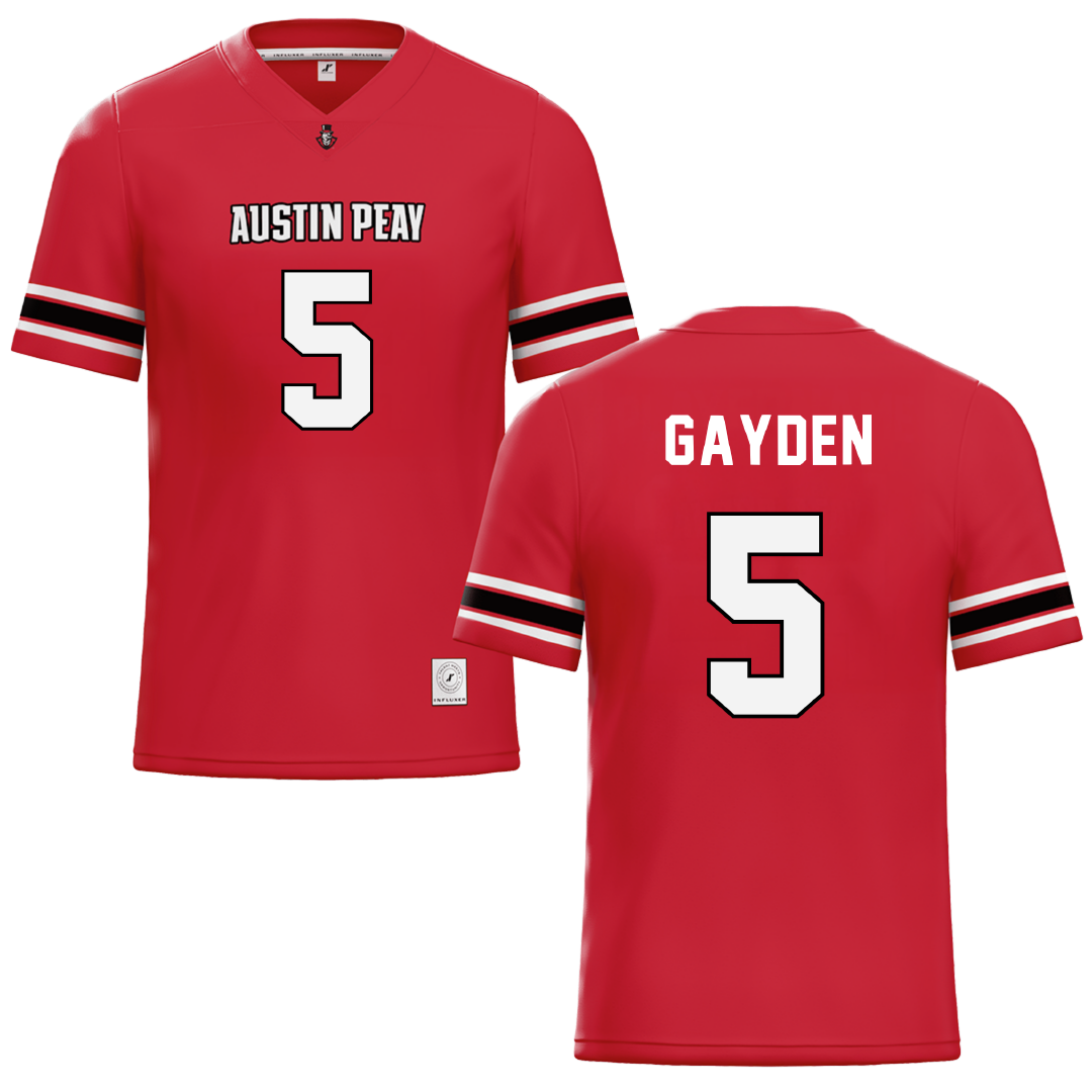 Austin Peay State University Red Football Jersey - #5 Tae Gayden
