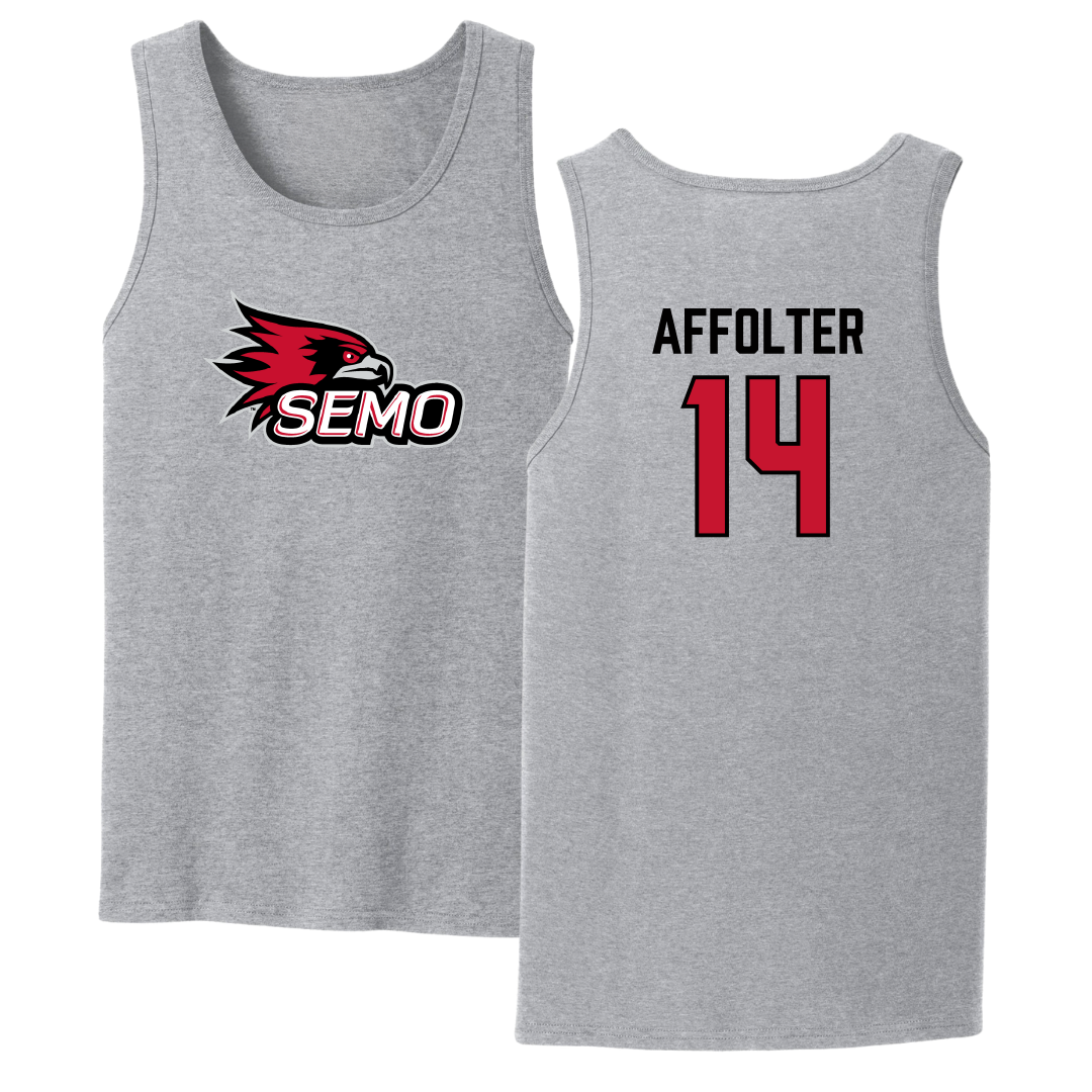 Southeast Missouri State University Softball Sport Gray Tank Top - #14 Brittany Affolter