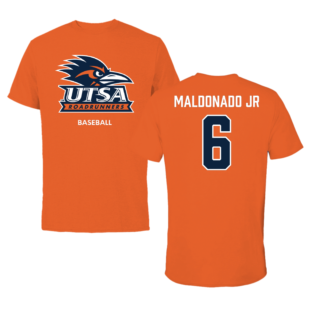 University of Texas at San Antonio Baseball Orange Performance Tee - #6 John Maldonado Jr