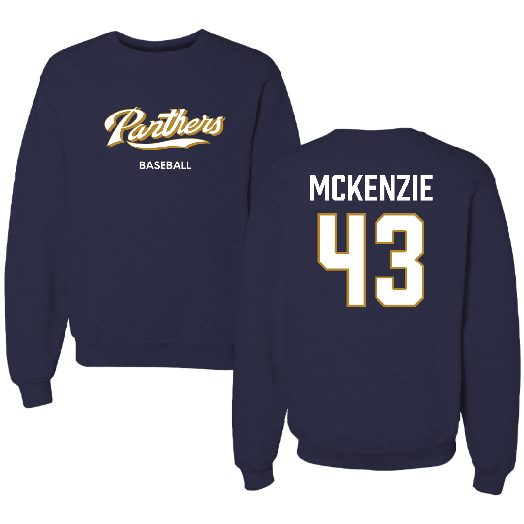Florida International University Baseball Navy Panthers Crewneck - #43 Jacob McKenzie