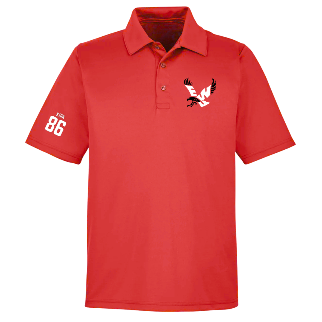 Eastern Washington University Football Red Polo - #86 Braden Kuik