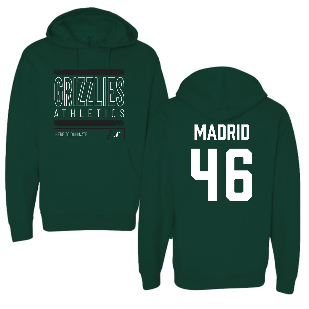 Adams State University Football Forest Green Dominate Hoodie - #46 Kaden Madrid