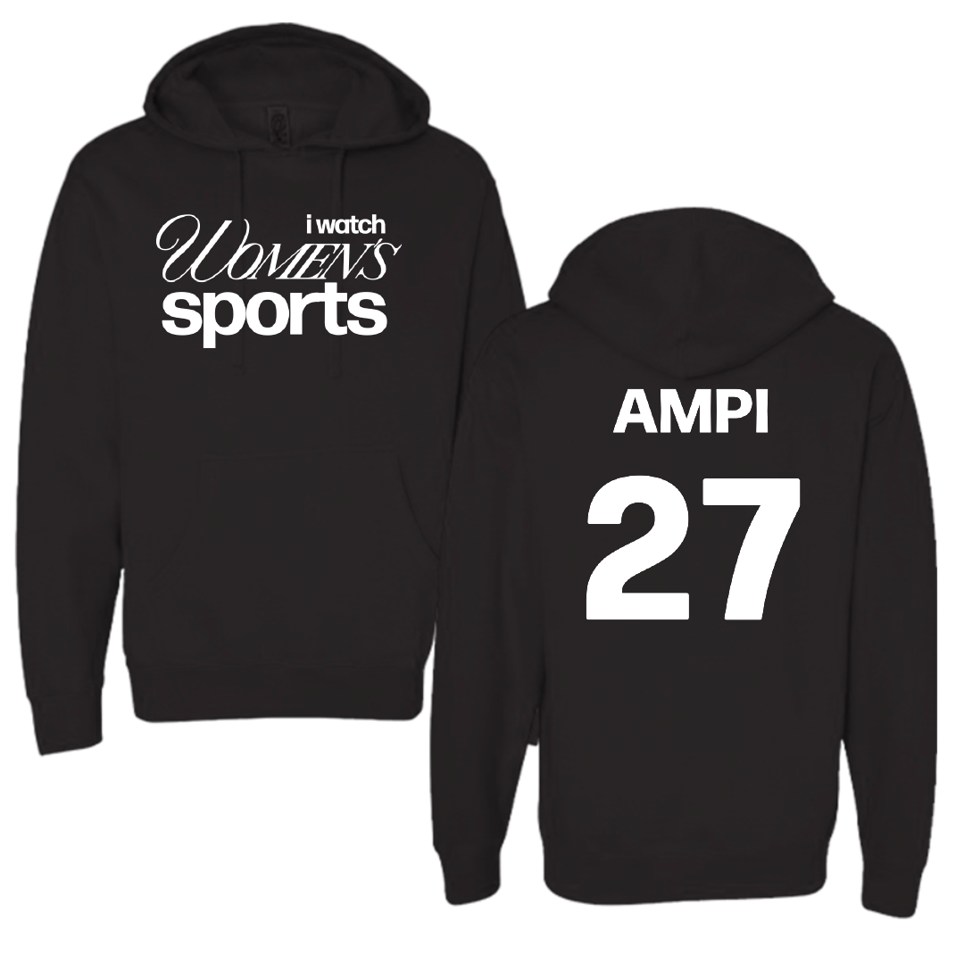 Eastern Washington University Soccer Black WHM Hoodie - #27 Ryanne Ampi