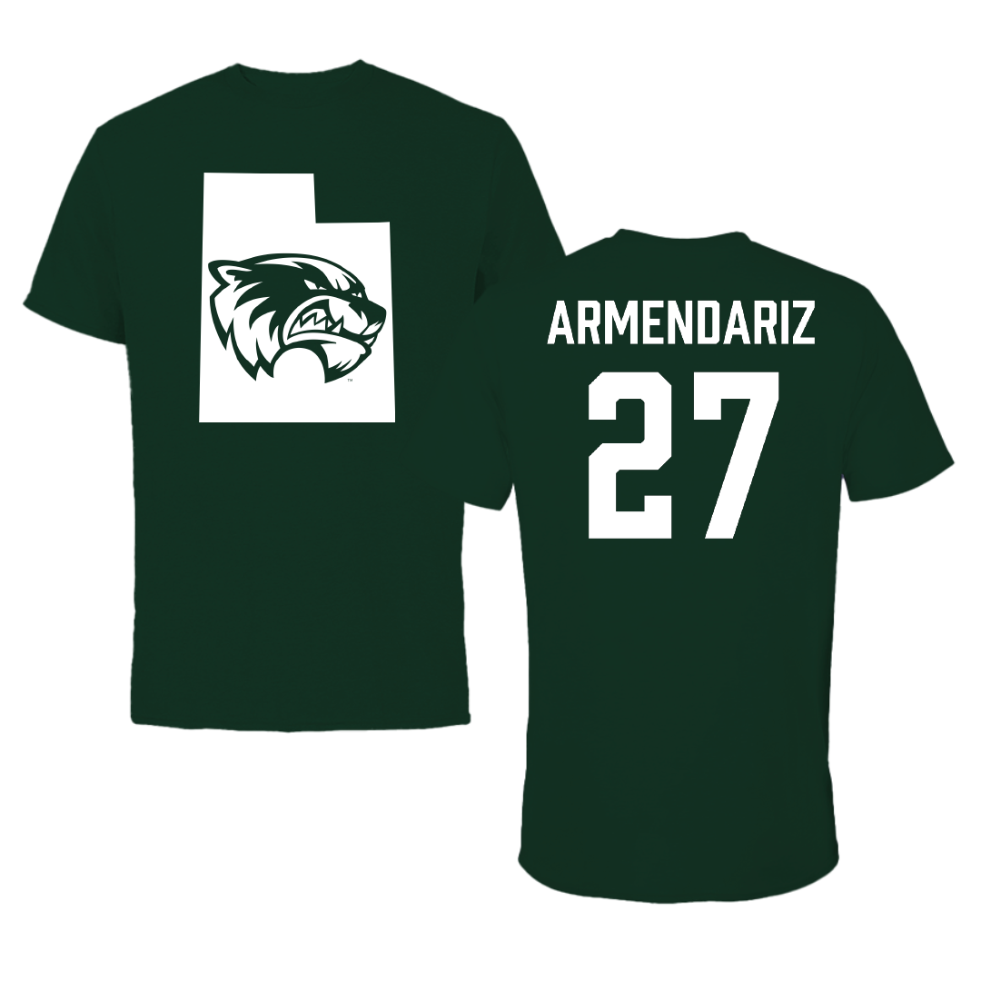 Utah Valley University Softball Forest Green State Performance Tee - #27 Payge Armendariz