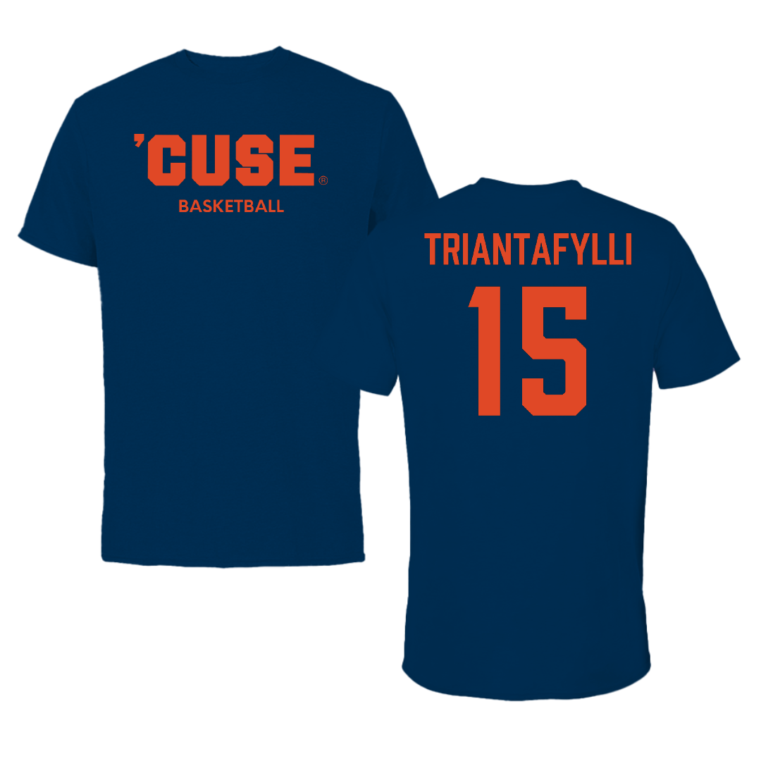 Syracuse University Basketball (W) Navy Tee - #15 Marilena Triantafylli