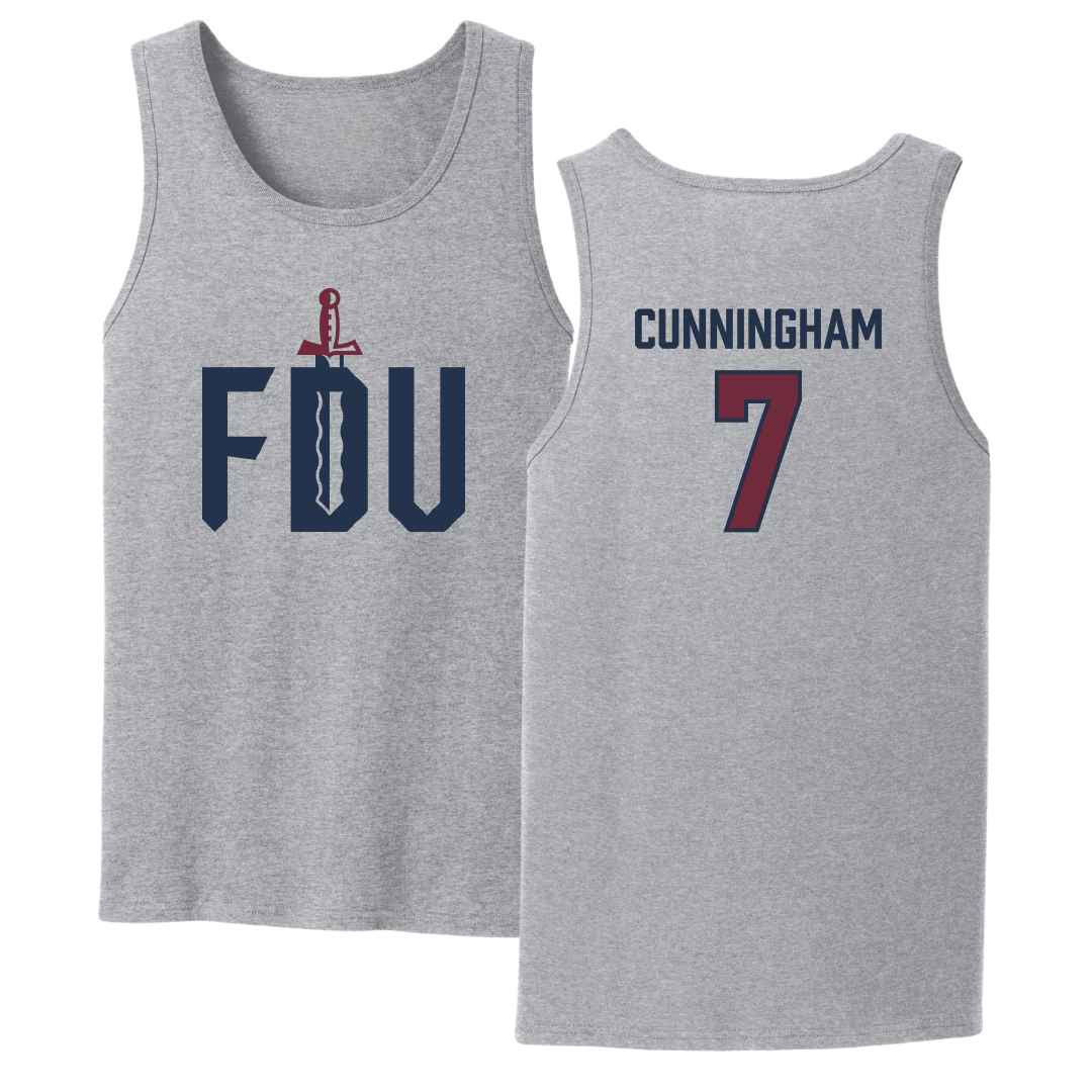 Fairleigh Dickinson University-Metropolitan Campus Softball Sport Gray Tank Top - #7 Riley Cunningham
