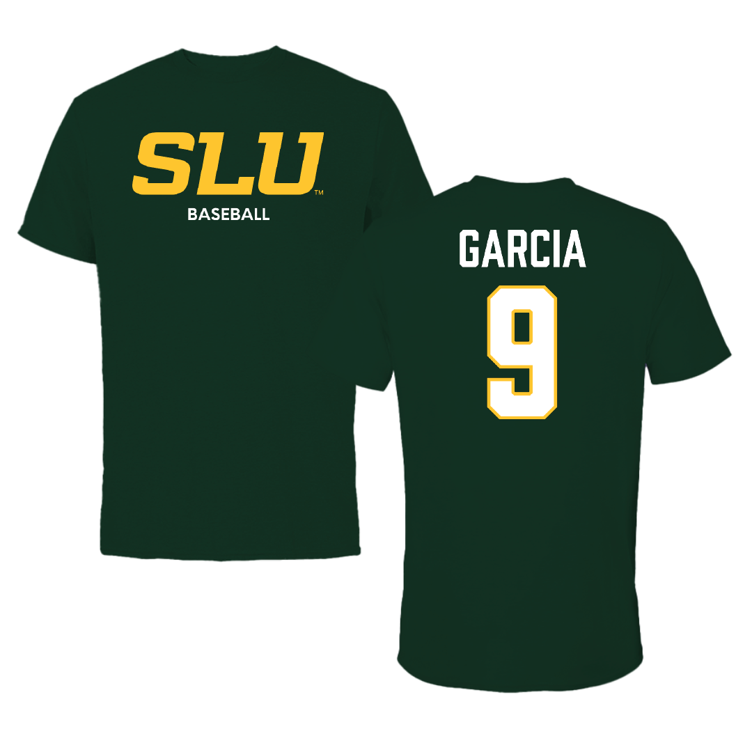 Southeastern Louisiana University Baseball Forest Green Tee - #9 Christian Garcia