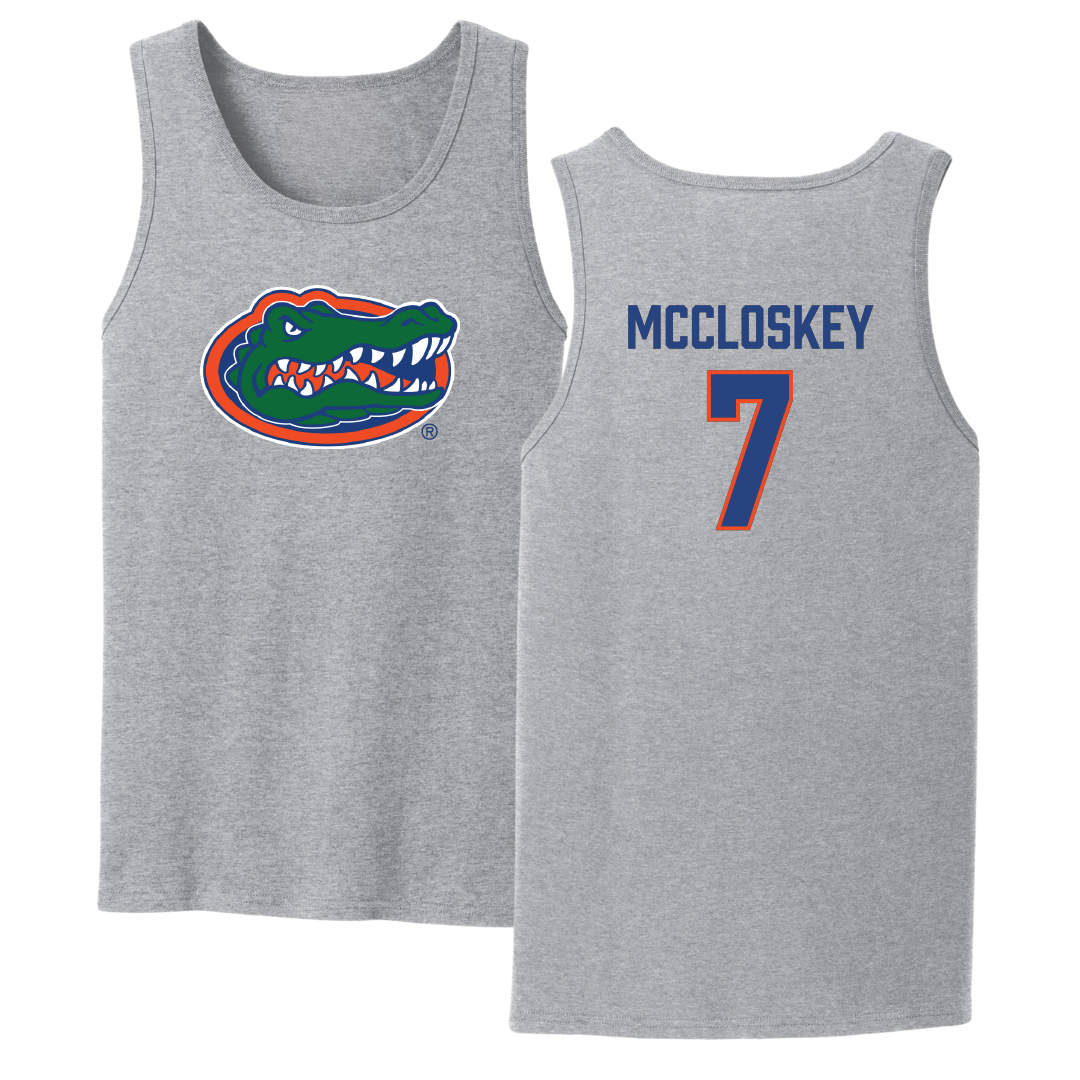 University of Florida Soccer Sport Gray Tank Top - #7 Lauren McCloskey
