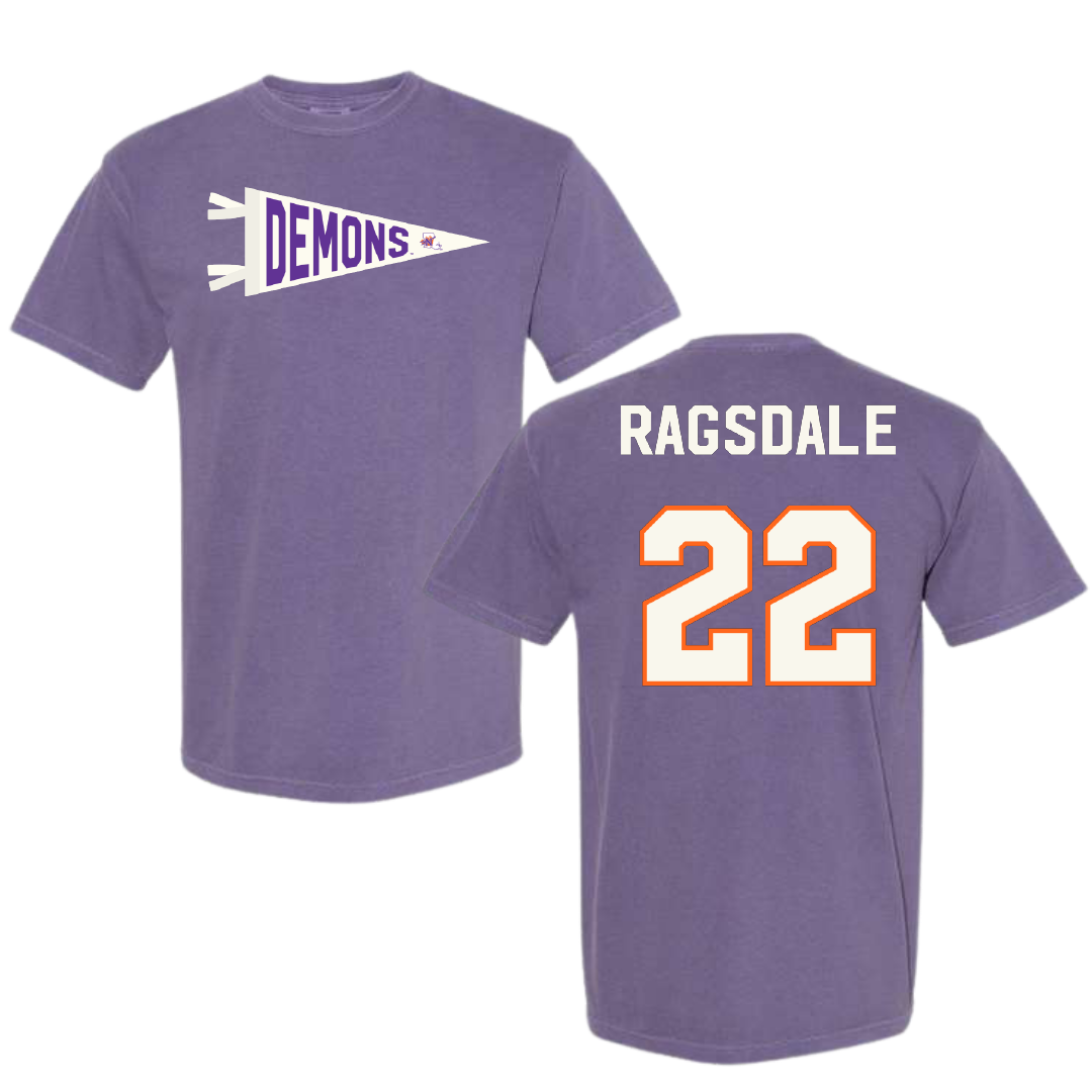 Northwestern State University Softball Purple Pennant Comfort Colors Tee - #22 Bailie Ragsdale
