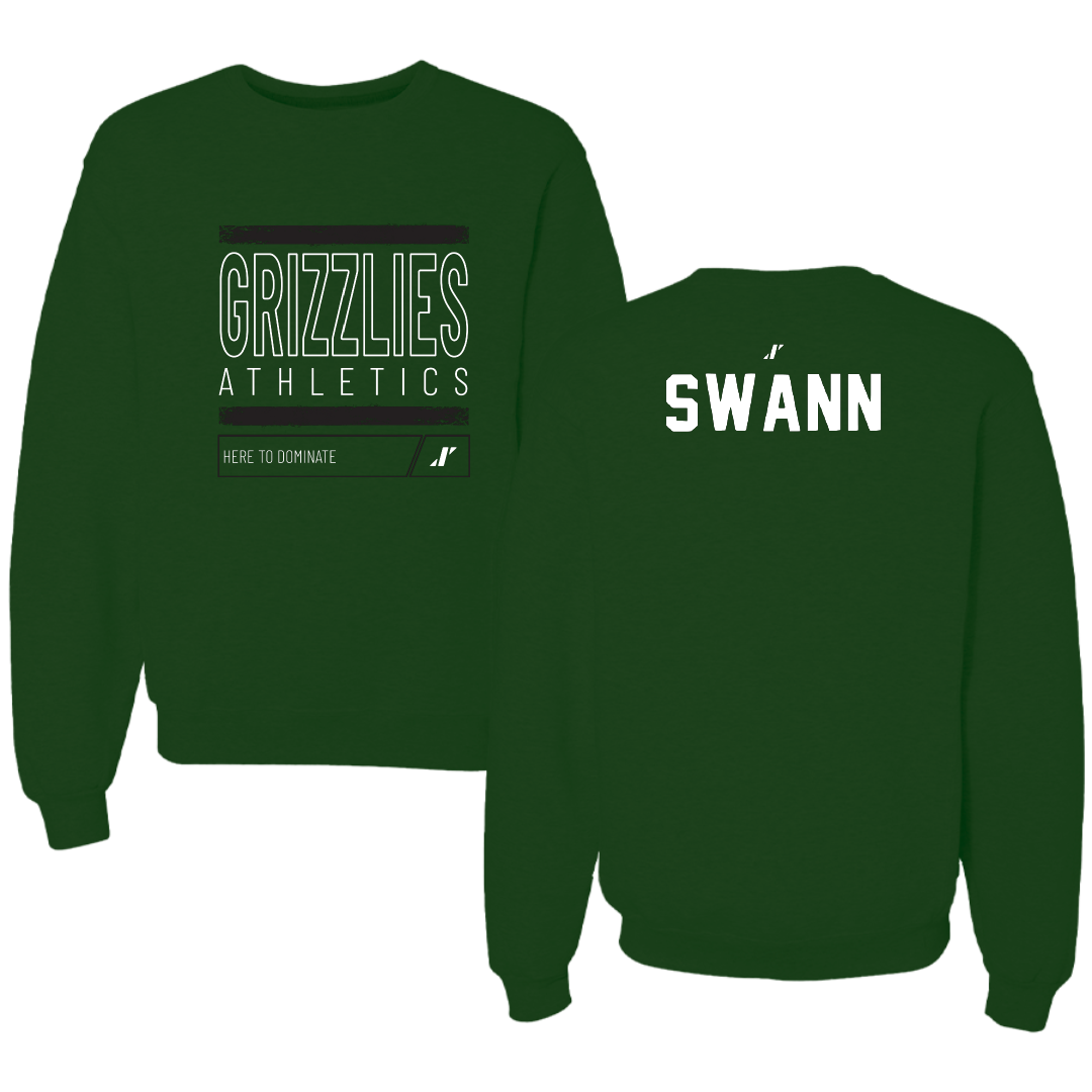 Adams State University TF and XC Forest Green Dominate Crewneck - Micah Swann