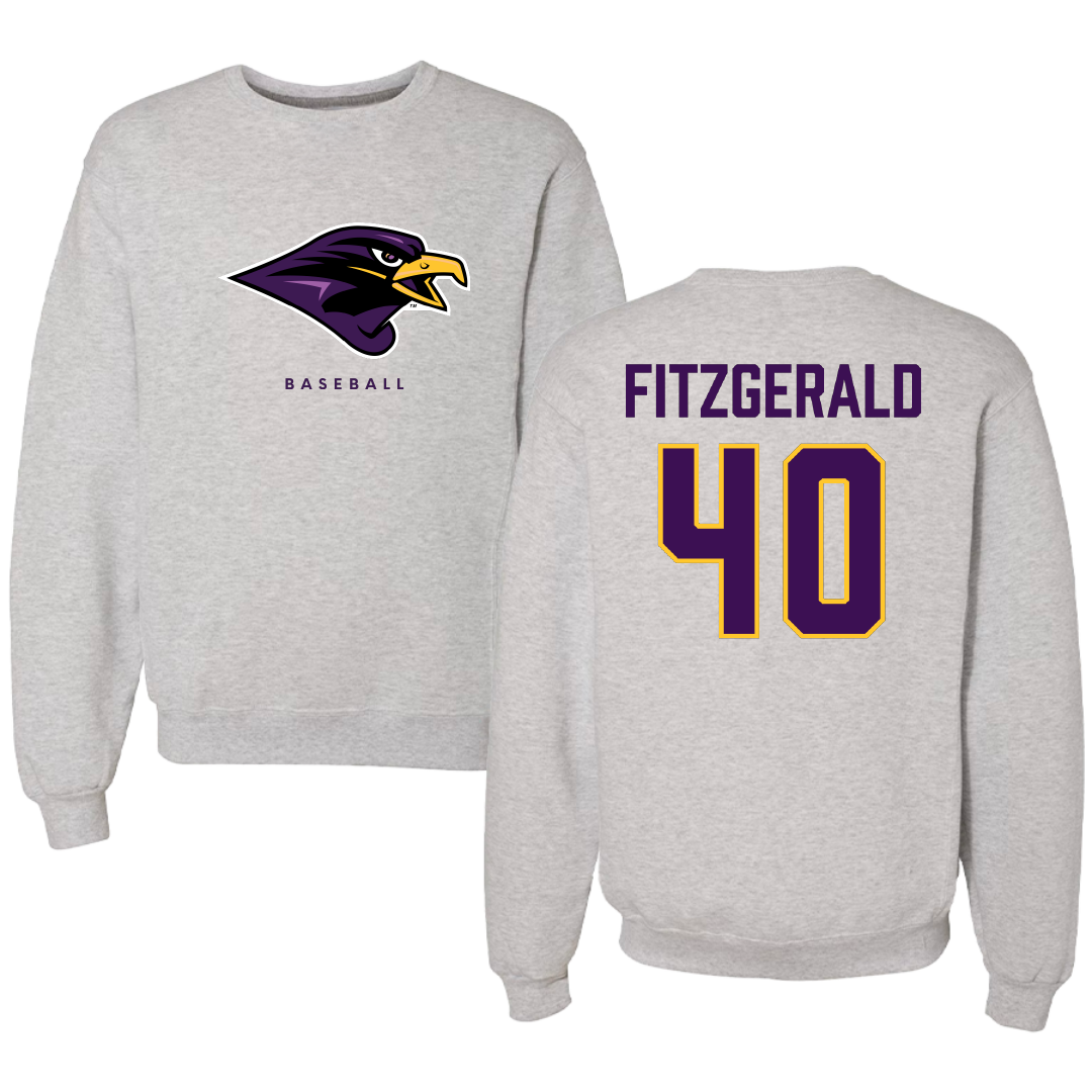 University of Montevallo Baseball Gray Crewneck - #40 Jack Fitzgerald