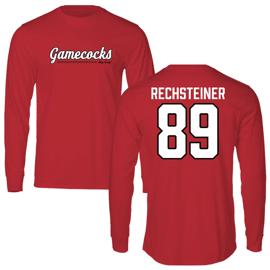 Jacksonville State University Football Red General Long Sleeve - #89 Brock Rechsteiner